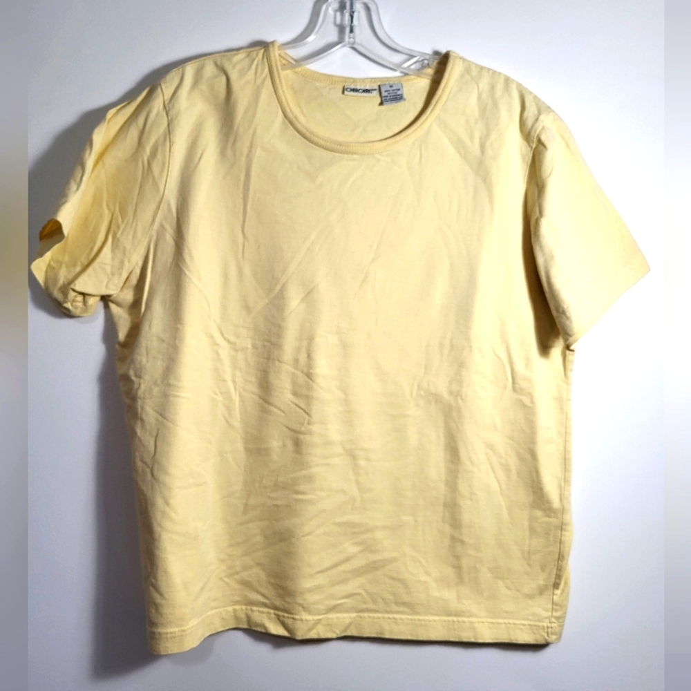 Cherokee yellow short sleeve top   women's XL  #2218